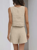 Haven Beck Leny Lightweight Square-Neck Matching Set Women's Summer Outfit