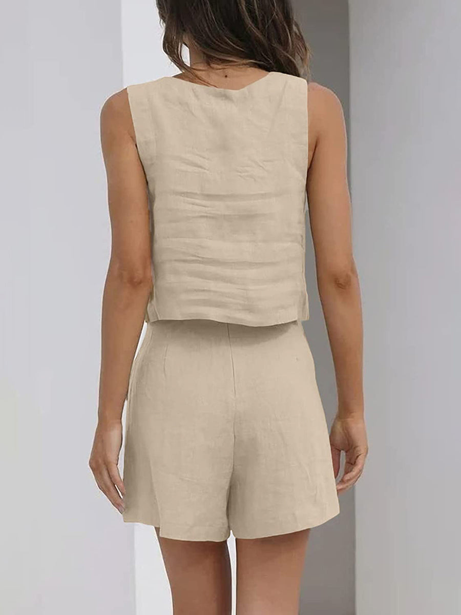 Haven Beck Leny Lightweight Square-Neck Matching Set Women's Summer Outfit