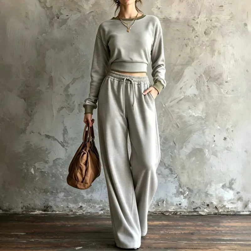 Sabine Contrast Trim Sweatshirt Set Women's