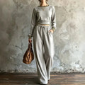 Sabine Contrast Trim Sweatshirt Set Women's