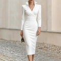 Adriene Crossover V Neck Dress Women's