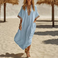 Haven Beck Manet V-neck Breathable Kaftan Maxi Dress