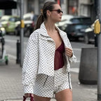 Haven Beck Marlena Cropped Bomber Jacket Women's