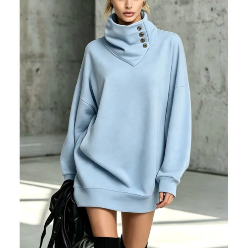 Adaline Button Sweatshirt Dress Women's