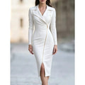 Lucienne Zip Front Sheath Dress Women's