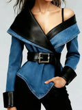 Haven Beck Valencia Sculpted Fit Denim Jacket Women's Belted