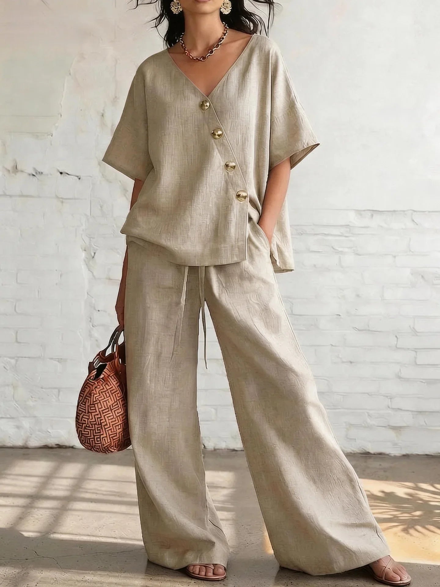 Haven Beck Wynonna Relaxed Wide Leg Trouser Set