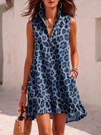 Madison Leopard Print Mini Dress Women's