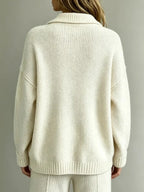 Tessa Button Neck Polo Sweater Women's