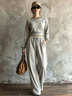 Sabine Contrast Trim Sweatshirt Set Women's