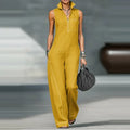 Haven Beck Lorane Sleeveless Wide Leg Jumpsuit Stand Collar