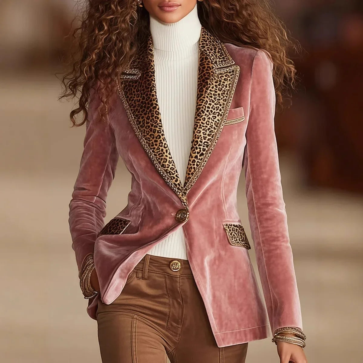 Haven Beck Ainsley Tailored Velvet Blazer Women's Fitted