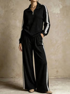 Maribel Ribbed Half Zip Two Piece Set Women's