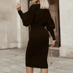 Delphine Lantern Sleeve Midi Dress Women's