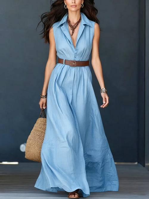 Addison Elegant Maxi Shirt Dress Women's