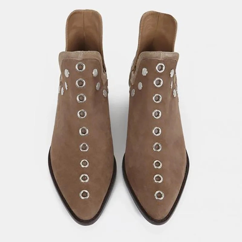 Verena Stud Pointed Ankle Boot Women's