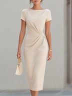 Adelaide Ruched Sheath Midi Dress Women's