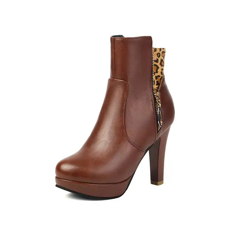 Vivienne Leopard Panel Ankle Boot Women's