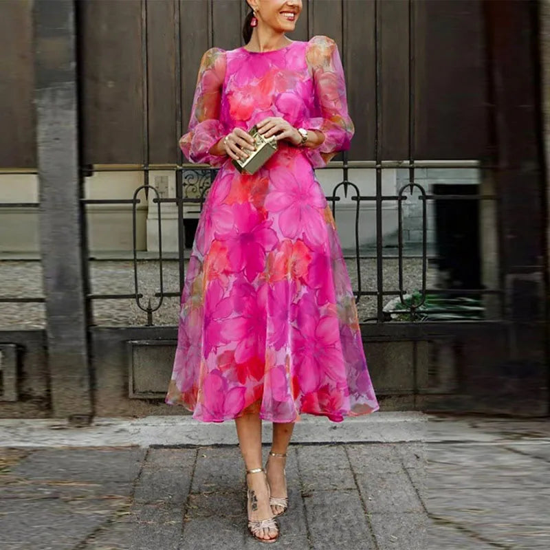The Hills Nashville Blair Floral Midi Dress Formal Wedding Guest