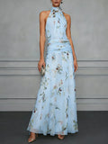 Haven Beck Jazlyn Floral Halter Maxi Dress Women's