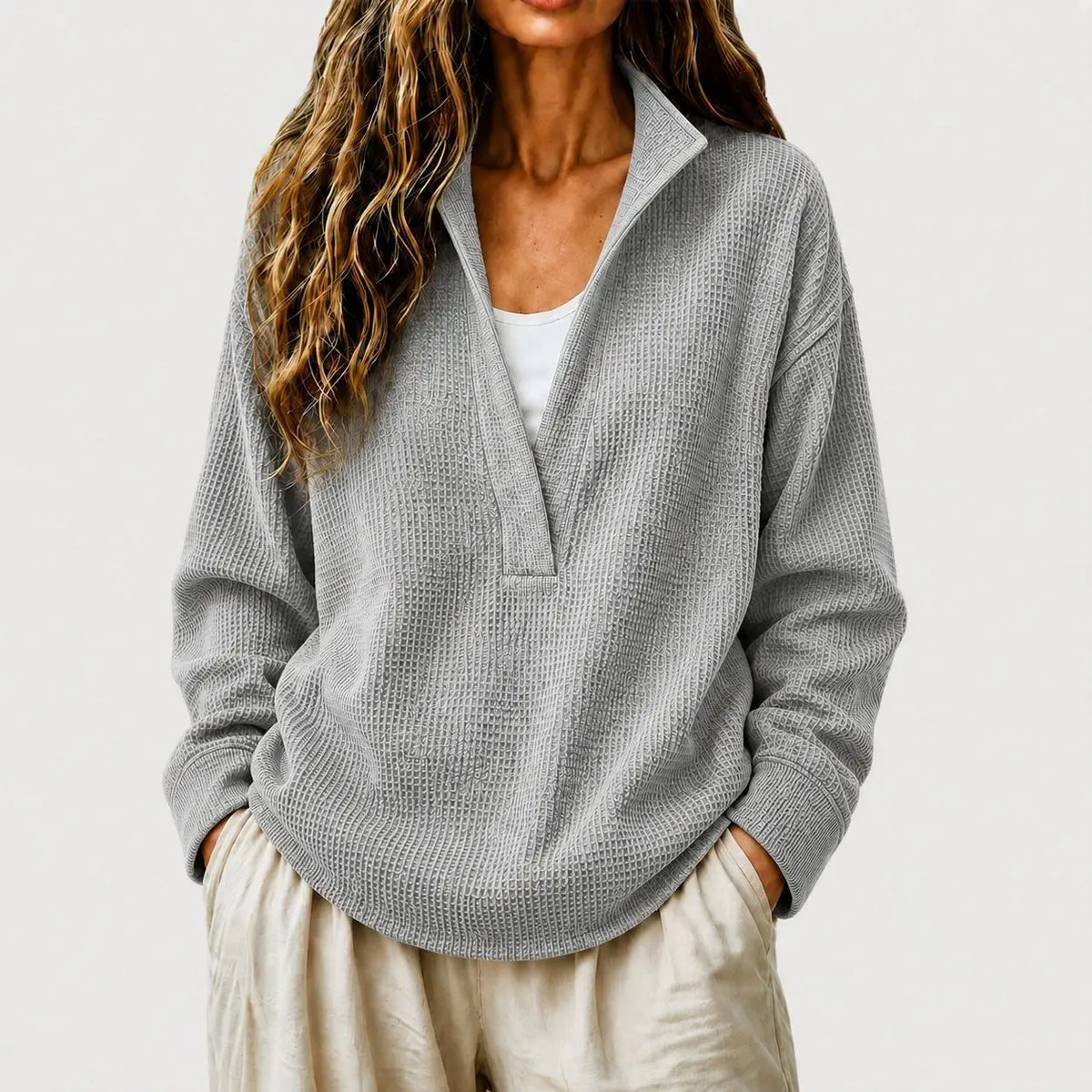 Tessa Split Collar Pullover Women's