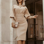 Delphine Lantern Sleeve Midi Dress Women's