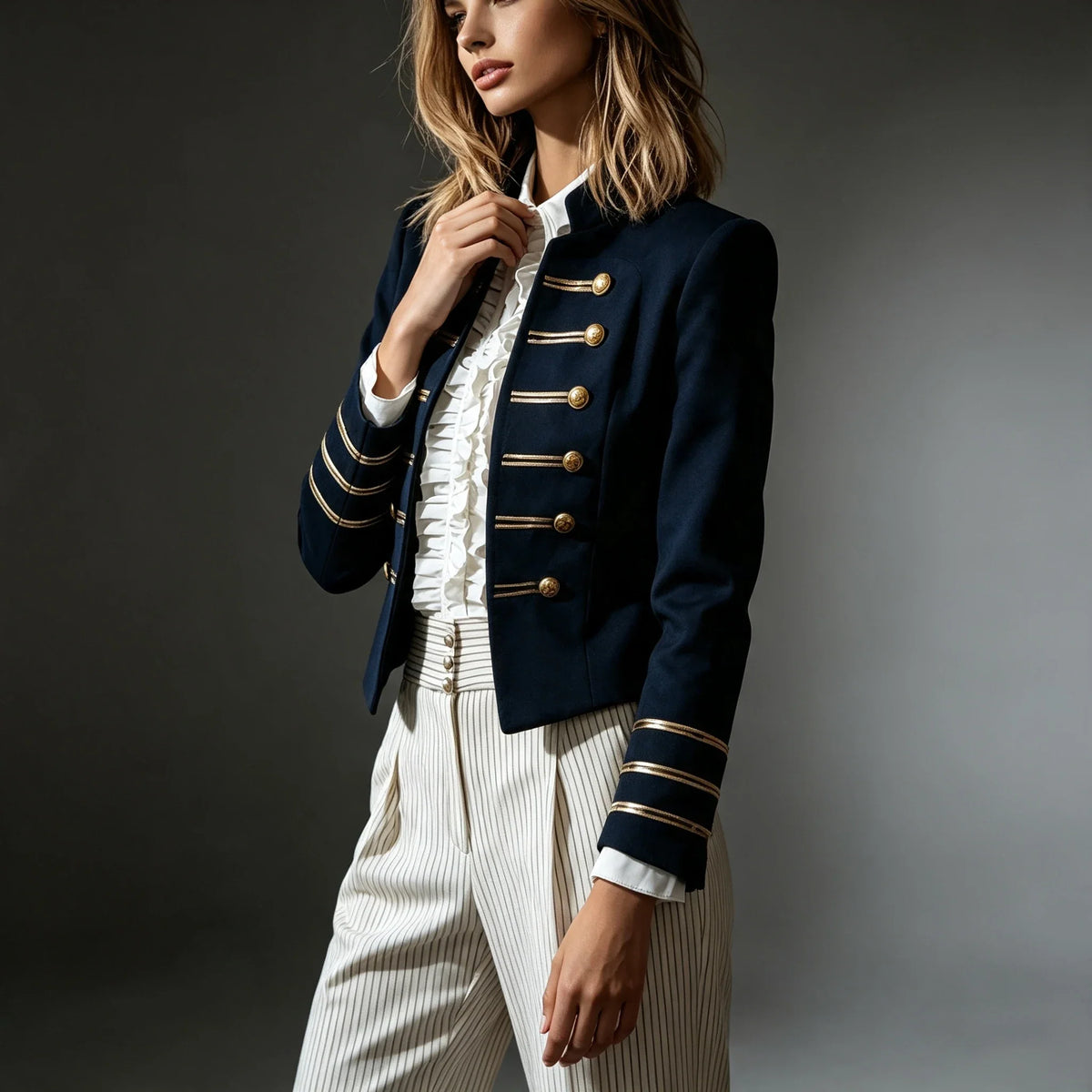 Haven Beck Camille Tailored Military Jacket Women's Fitted