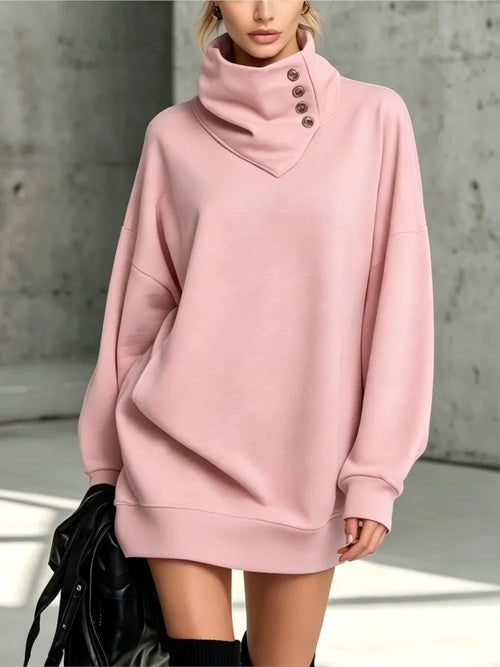Adaline Button Sweatshirt Dress Women's