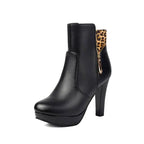 Vivienne Leopard Panel Ankle Boot Women's