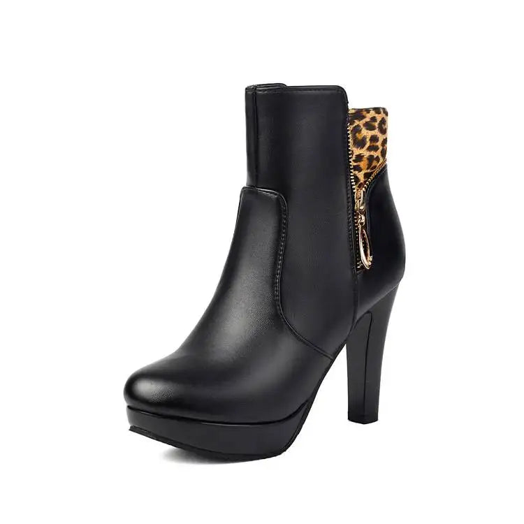 Vivienne Leopard Panel Ankle Boot Women's