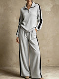 Maribel Ribbed Half Zip Two Piece Set Women's
