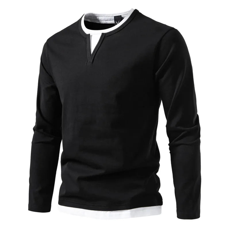 Dominic O-Neck Long Sleeve Tee Shirt Men's