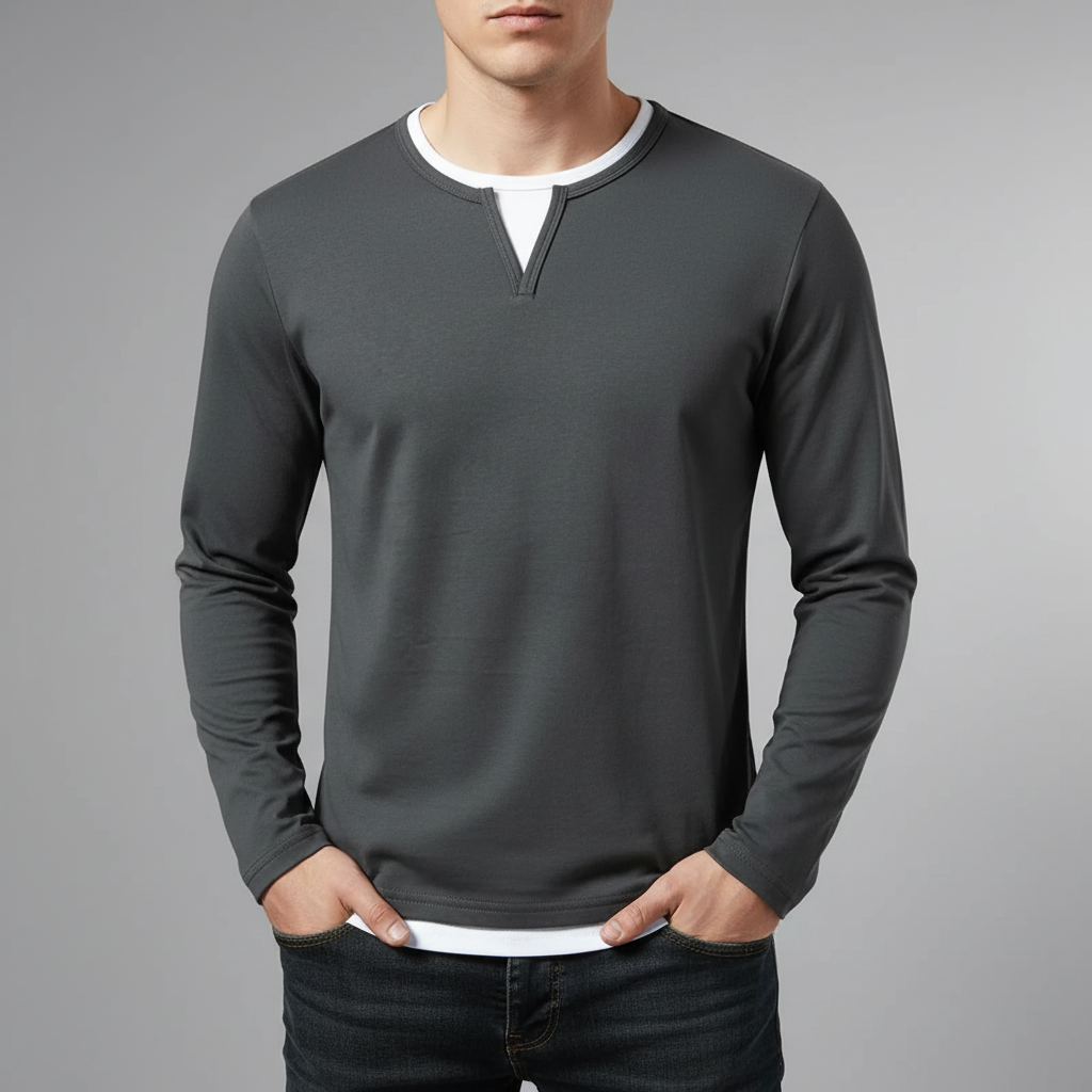Dominic O-Neck Long Sleeve Tee Shirt Men's