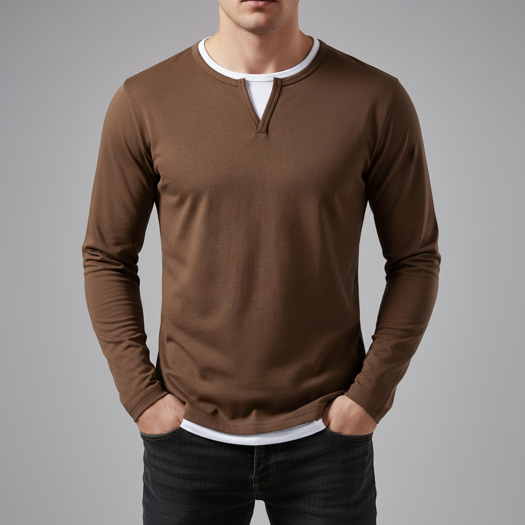 Dominic O-Neck Long Sleeve Tee Shirt Men's