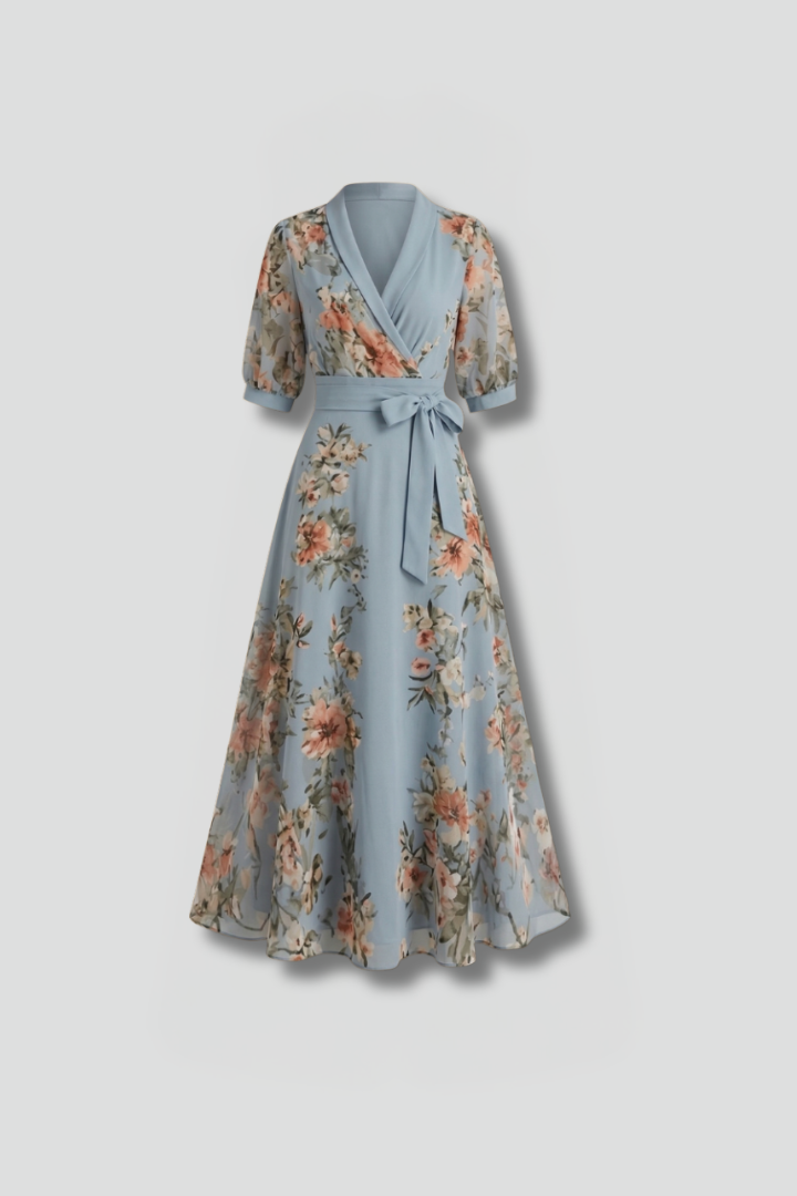 Lydia Floral V-Neck Midi Dress Women's