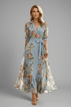 Lydia Floral V-Neck Midi Dress Women's