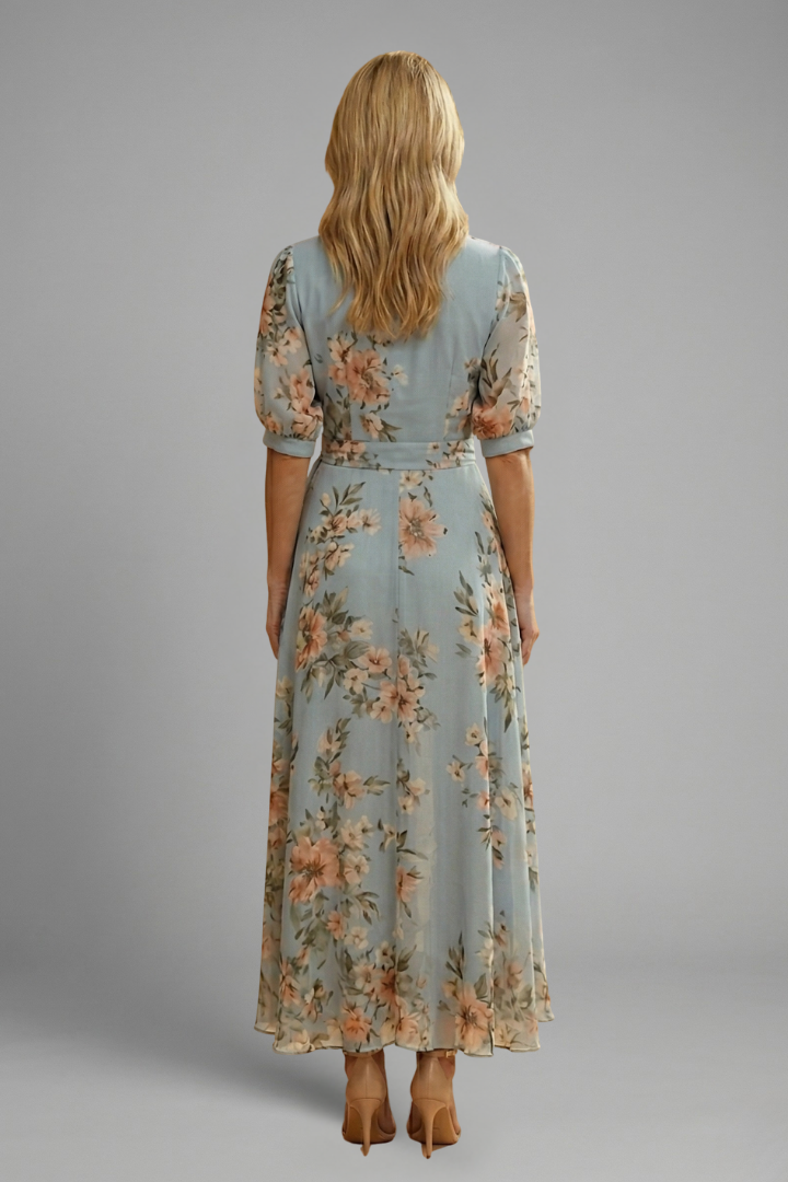 Lydia Floral V-Neck Midi Dress Women's