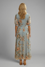 Lydia Floral V-Neck Midi Dress Women's