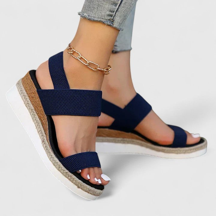 Merill Women's Orthopedic Wedge Sandals Elastic Knit Breathable Casual