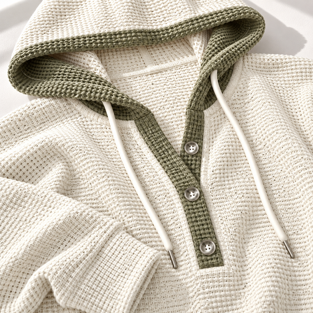 Jesse Bell Waffle Henley Unisex