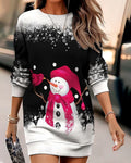 Abrielle Snowman Christmas Dress Women's