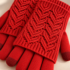 Cleo Layered Knit Gloves Unisex