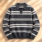 Jacob Striped Knit Polo Unisex