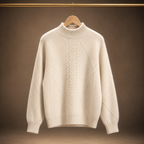 Anabelle Mock Neck Cable Knit Sweater Unisex
