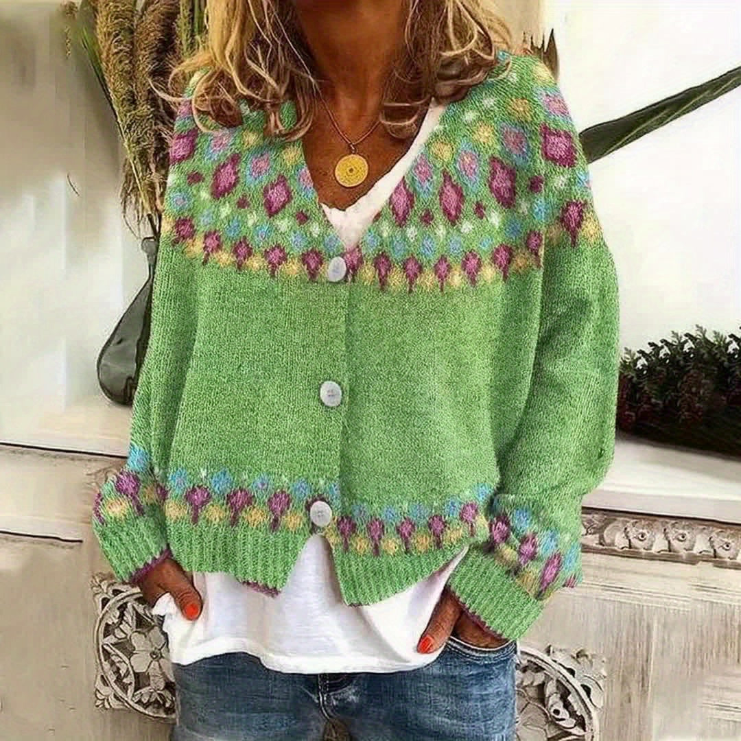 Harper & Wells Esme Nordic Patterned Cardigan Women's