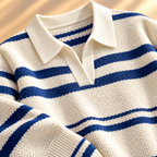 Jacob Striped Knit Polo Unisex