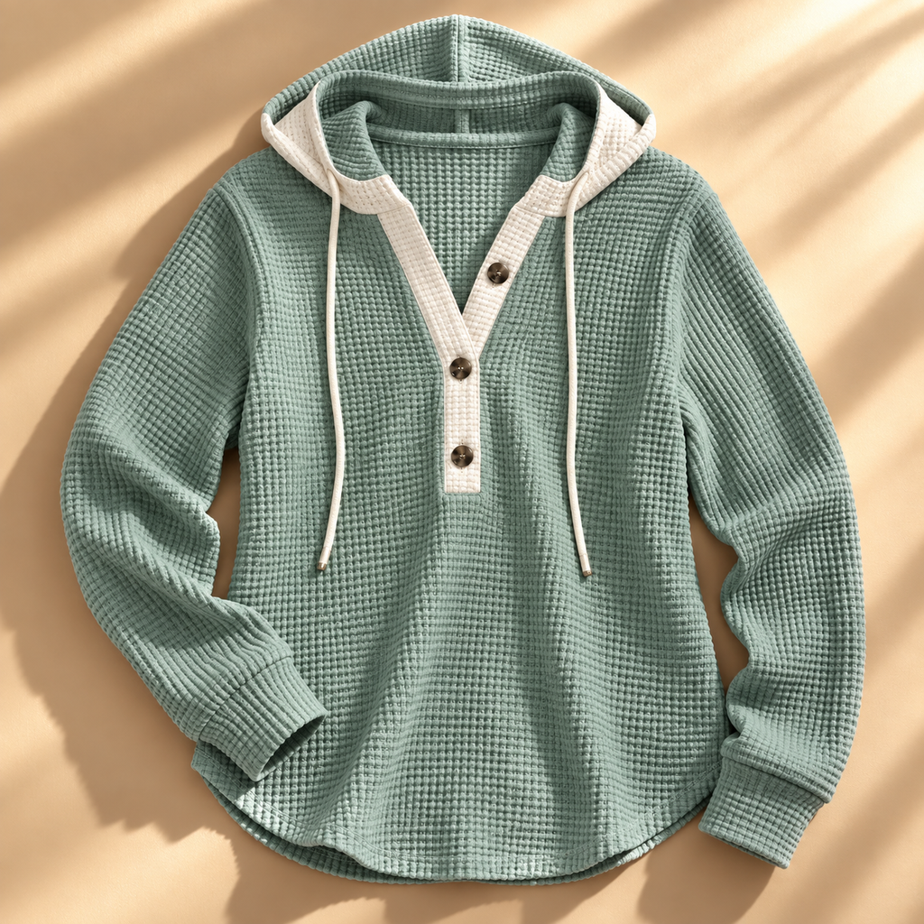Jesse Bell Waffle Henley Unisex