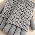 Cleo Layered Knit Gloves Unisex