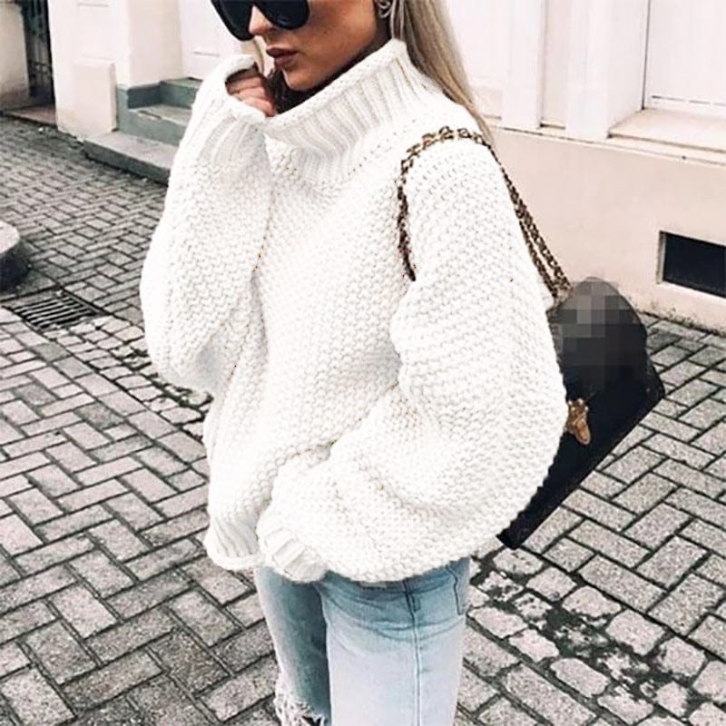 Kimberly Benn Celine Chunky Knit Turtleneck Sweater Oversized