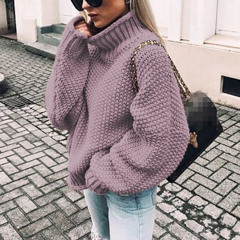 Kimberly Benn Celine Chunky Knit Turtleneck Sweater Oversized